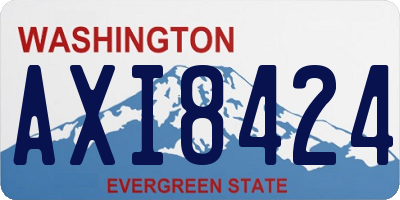 WA license plate AXI8424