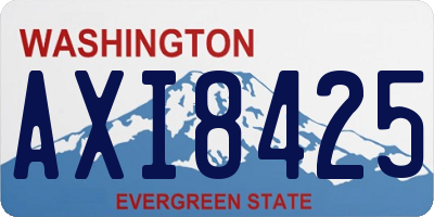 WA license plate AXI8425