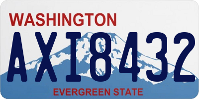 WA license plate AXI8432