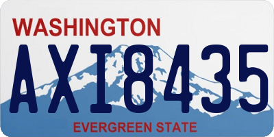 WA license plate AXI8435