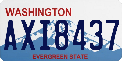 WA license plate AXI8437