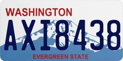 WA license plate AXI8438