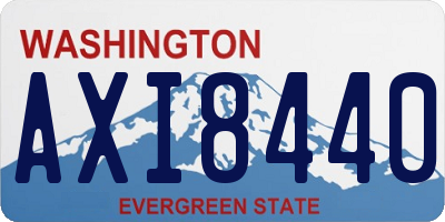 WA license plate AXI8440