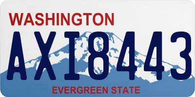 WA license plate AXI8443