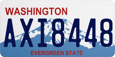 WA license plate AXI8448