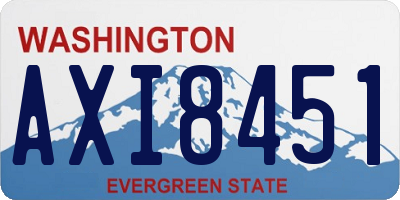WA license plate AXI8451