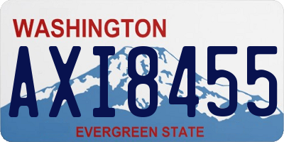 WA license plate AXI8455