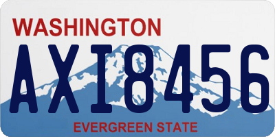 WA license plate AXI8456