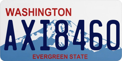 WA license plate AXI8460