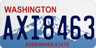 WA license plate AXI8463