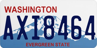 WA license plate AXI8464