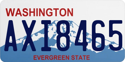 WA license plate AXI8465