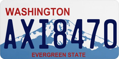 WA license plate AXI8470