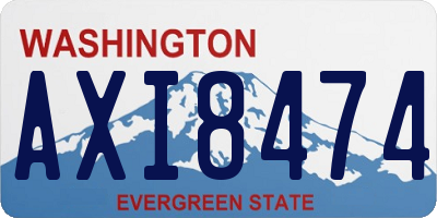 WA license plate AXI8474