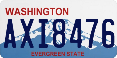 WA license plate AXI8476