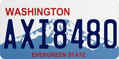 WA license plate AXI8480