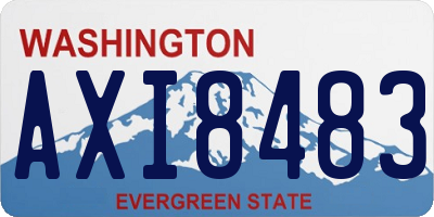 WA license plate AXI8483