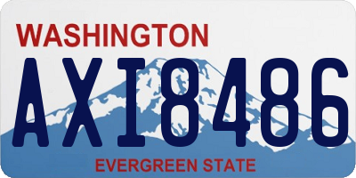 WA license plate AXI8486