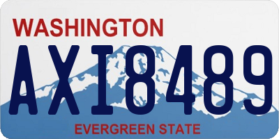 WA license plate AXI8489