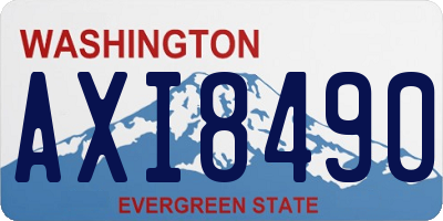 WA license plate AXI8490