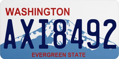 WA license plate AXI8492