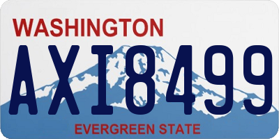 WA license plate AXI8499