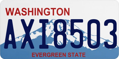 WA license plate AXI8503