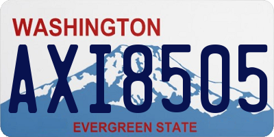 WA license plate AXI8505
