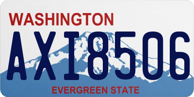 WA license plate AXI8506