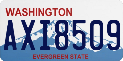 WA license plate AXI8509