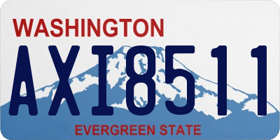 WA license plate AXI8511