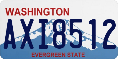 WA license plate AXI8512