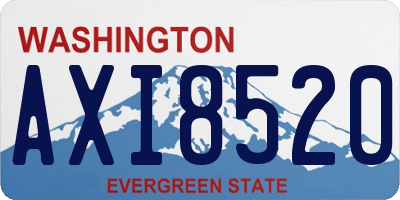 WA license plate AXI8520