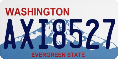 WA license plate AXI8527