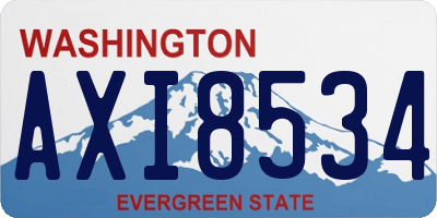WA license plate AXI8534