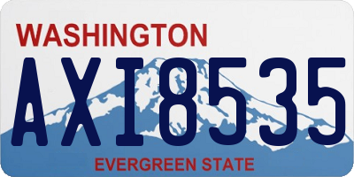 WA license plate AXI8535