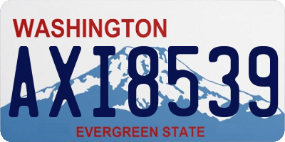 WA license plate AXI8539