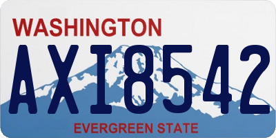 WA license plate AXI8542