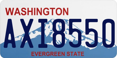 WA license plate AXI8550