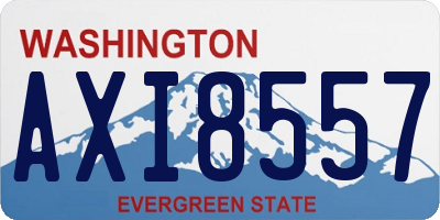 WA license plate AXI8557