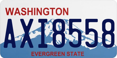 WA license plate AXI8558