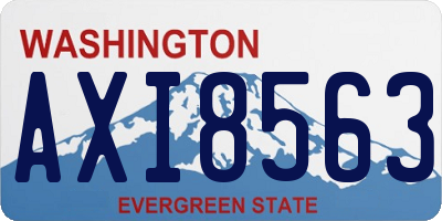 WA license plate AXI8563
