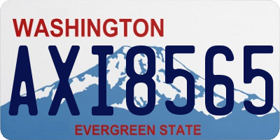 WA license plate AXI8565