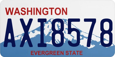 WA license plate AXI8578