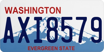 WA license plate AXI8579