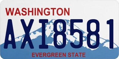 WA license plate AXI8581
