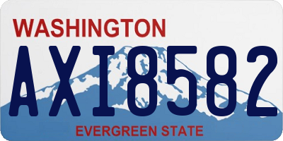 WA license plate AXI8582