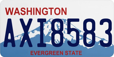 WA license plate AXI8583