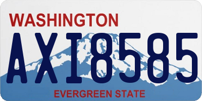 WA license plate AXI8585