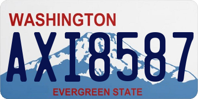 WA license plate AXI8587